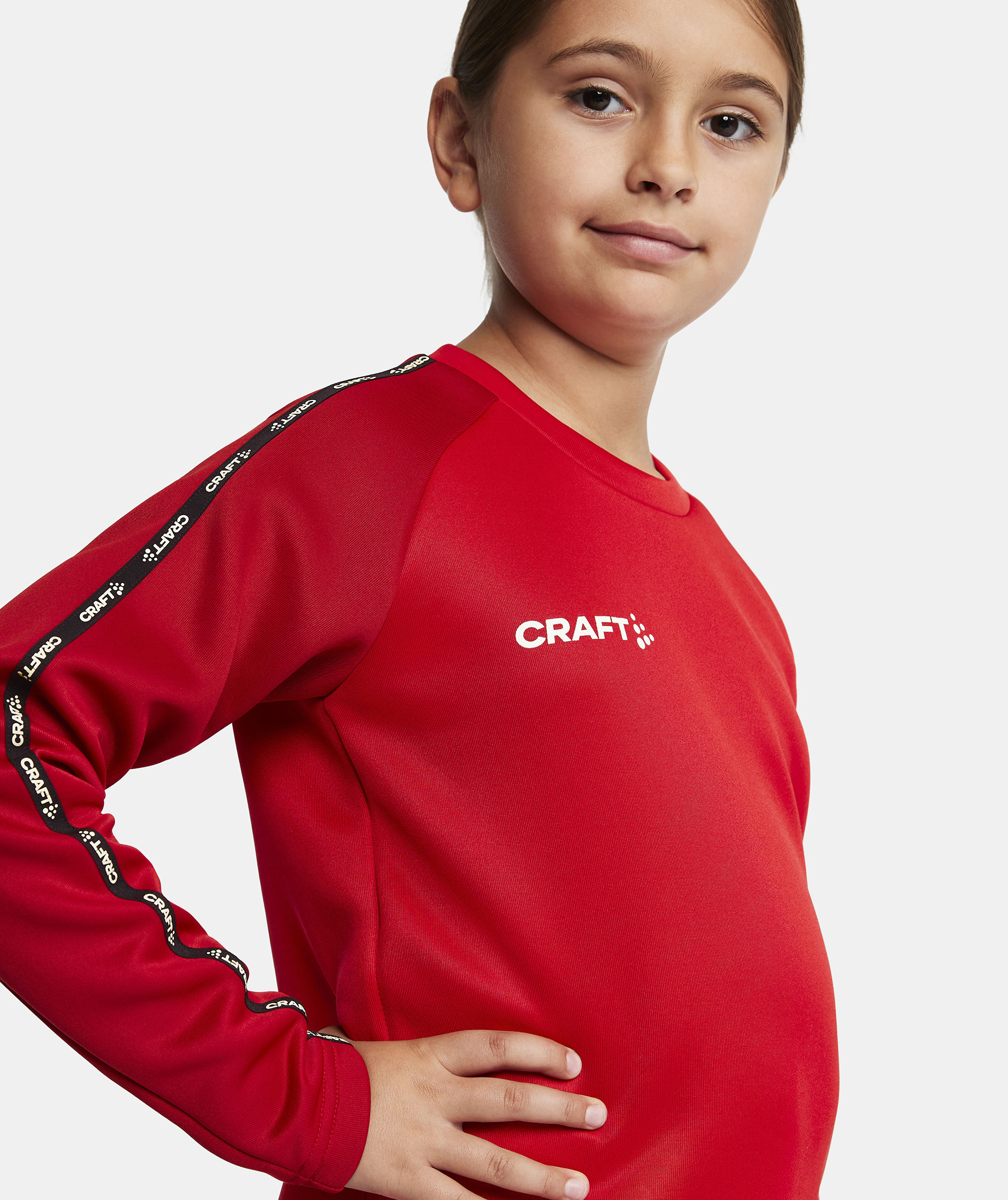 Craft Squad 2.0 treningsgenser for barn, Bright Red-Express, large image number 3