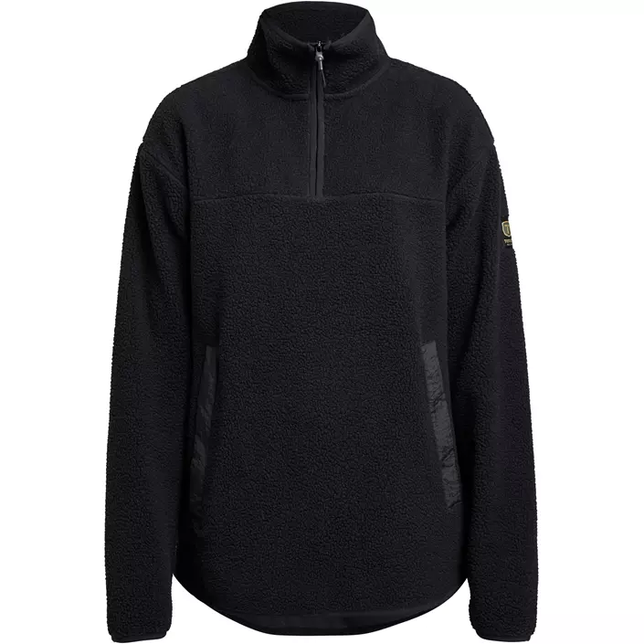 Tenson Yoke Damen Faserpelz Halfzip, Black, large image number 0
