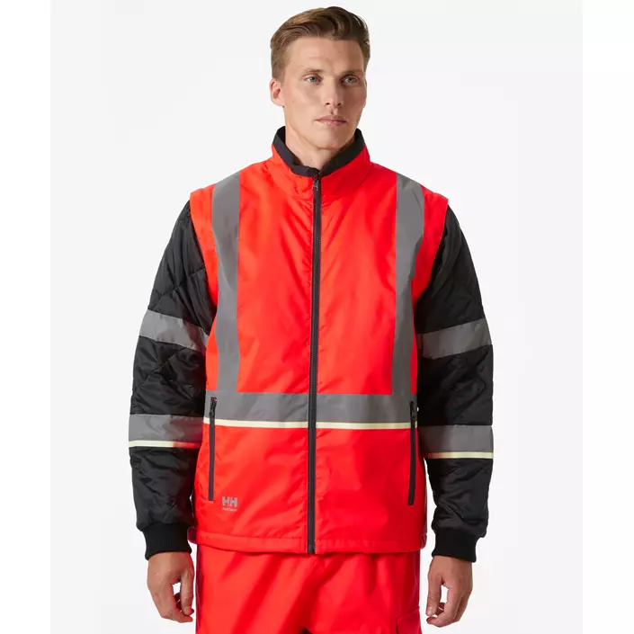 Helly Hansen UC-ME insulator jacket, Hi-Vis Red/Ebony, large image number 1