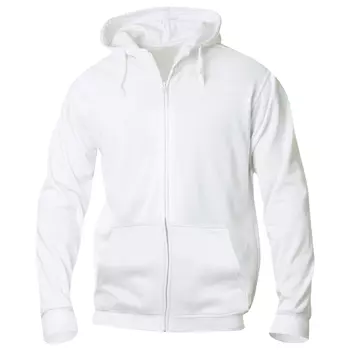 Clique Basic Hoody Full Zip hoodie med blixtlås, Vit