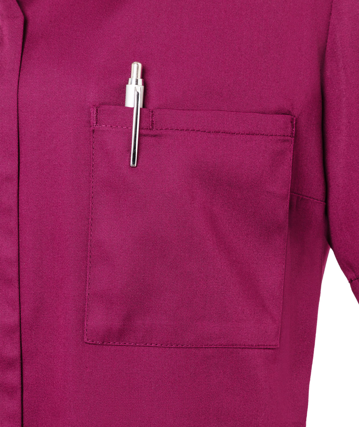 Karlowsky Essential kort&aelig;rmet dame tunika, Fuchsia, large image number 4