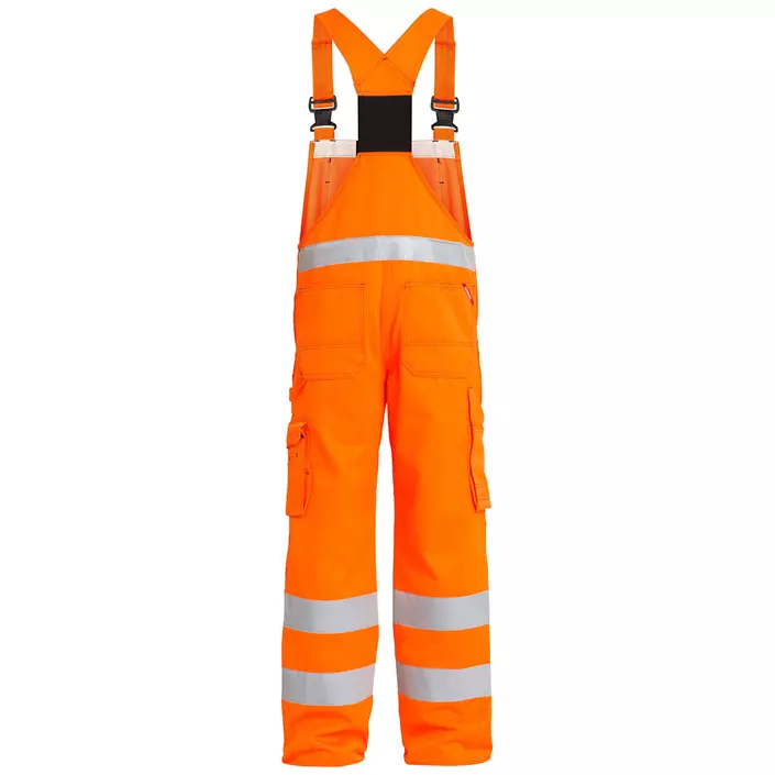 Engel work bib and brace trousers, Hi-vis Orange, large image number 1