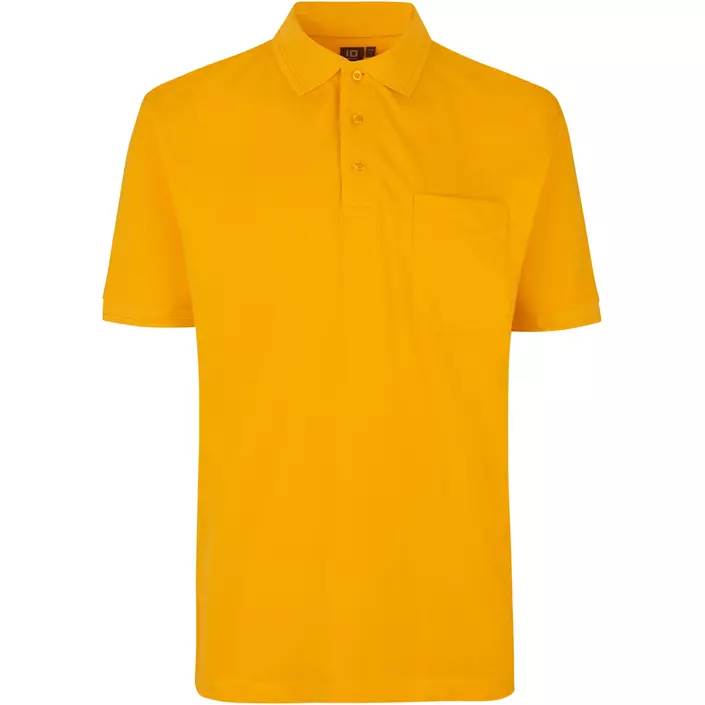 ID PRO Wear Polo T-shirt med brystlomme, Gul, large image number 0