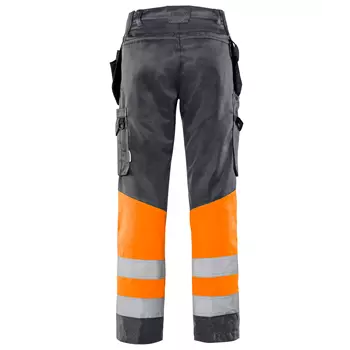 Fristads Green craftsman trousers 2640 GPLU, Grey/Hi-Vis orange