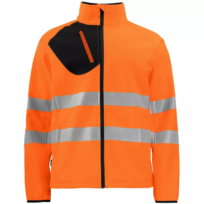 ProJob softshell jacket 6432, Hi-Vis Orange/Black, large image number 0