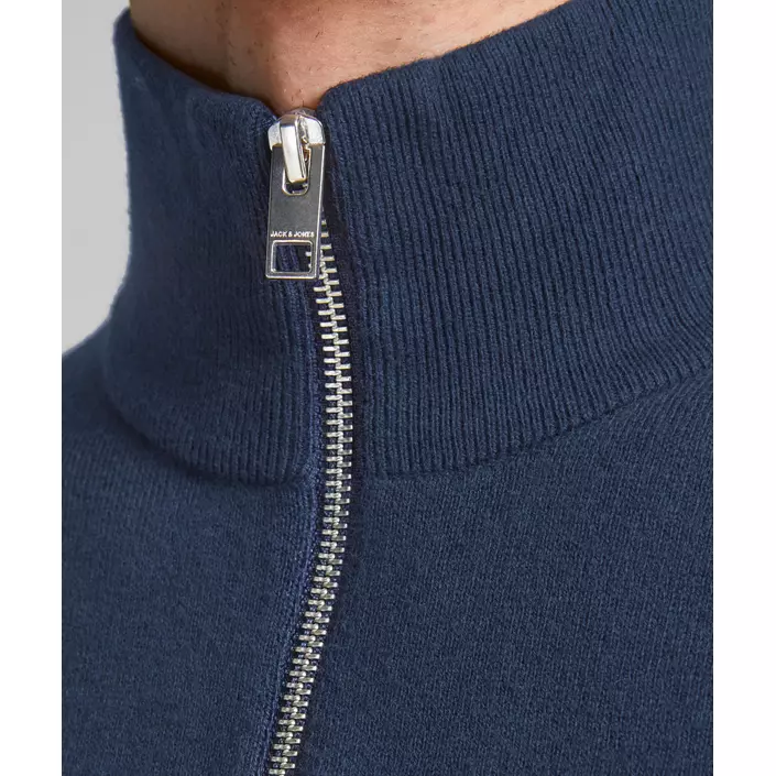 Jack & Jones JJEEMIL half-zip stickad tröja, Navy Blazer, large image number 3