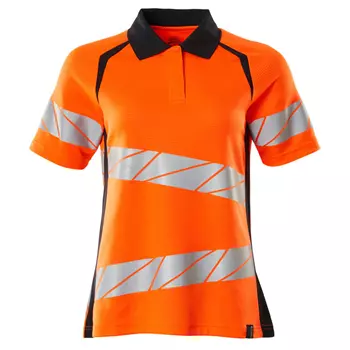 Mascot Accelerate Safe women's polo shirt, Hi-Vis Orange/Dark Marine