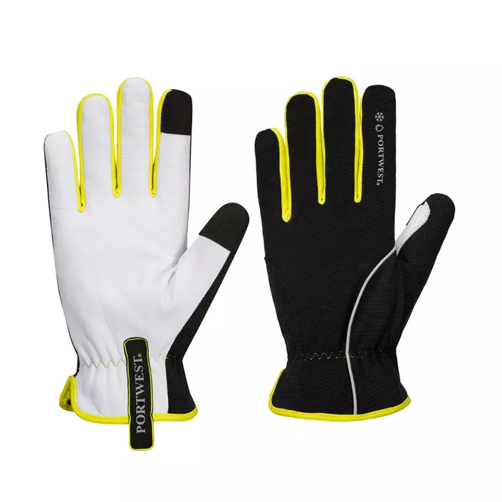 Portwest A776 winter work gloves, White/black/yellow, large image number 0