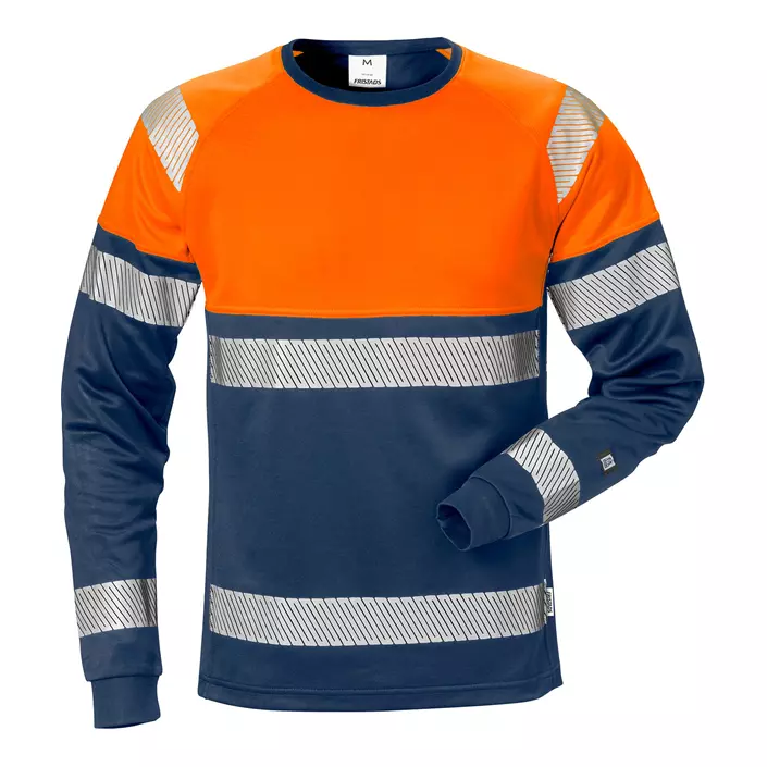 Fristads langärmliges T-Shirt 7519, Hi-vis Orange/Marine, large image number 0