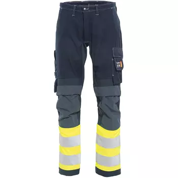 Tranemo Stretch FR work trousers, Marine/Hi-Vis yellow