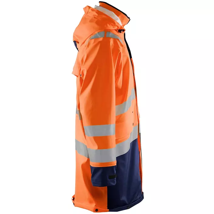 Blåkläder lång regnrock, Orange/Marinblå, large image number 2