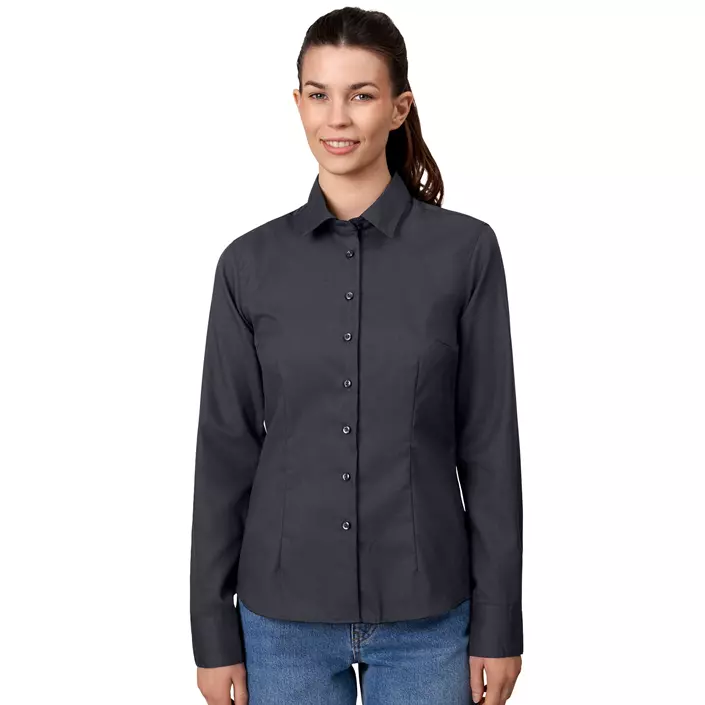 Seven Seas Dobby Royal Oxford modern fit skjorta dam, Koksgrå, large image number 1