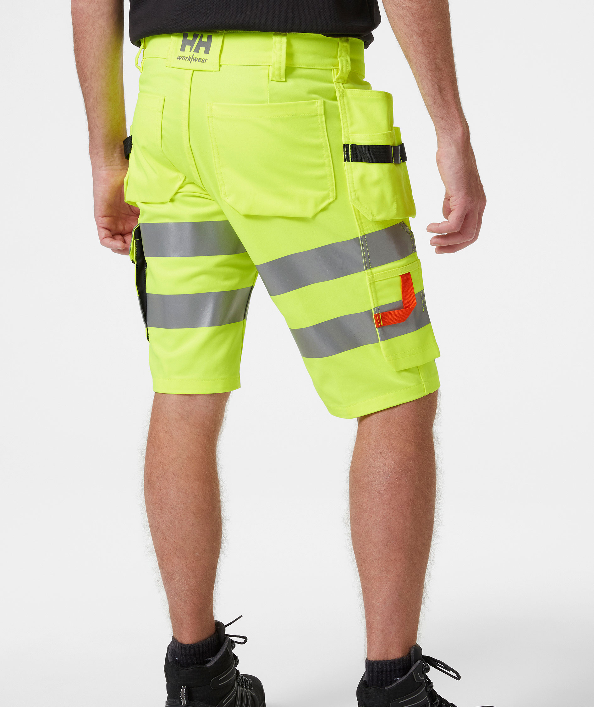 Helly Hansen Alna 2.0 h&aring;ndv&aelig;rkershorts, Hi-vis gul/charcoal, large image number 3