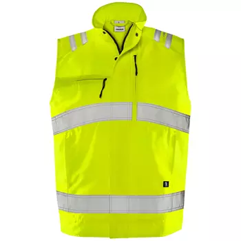 Fristads Green work vest 5067 GPLU, Hi-Vis Yellow