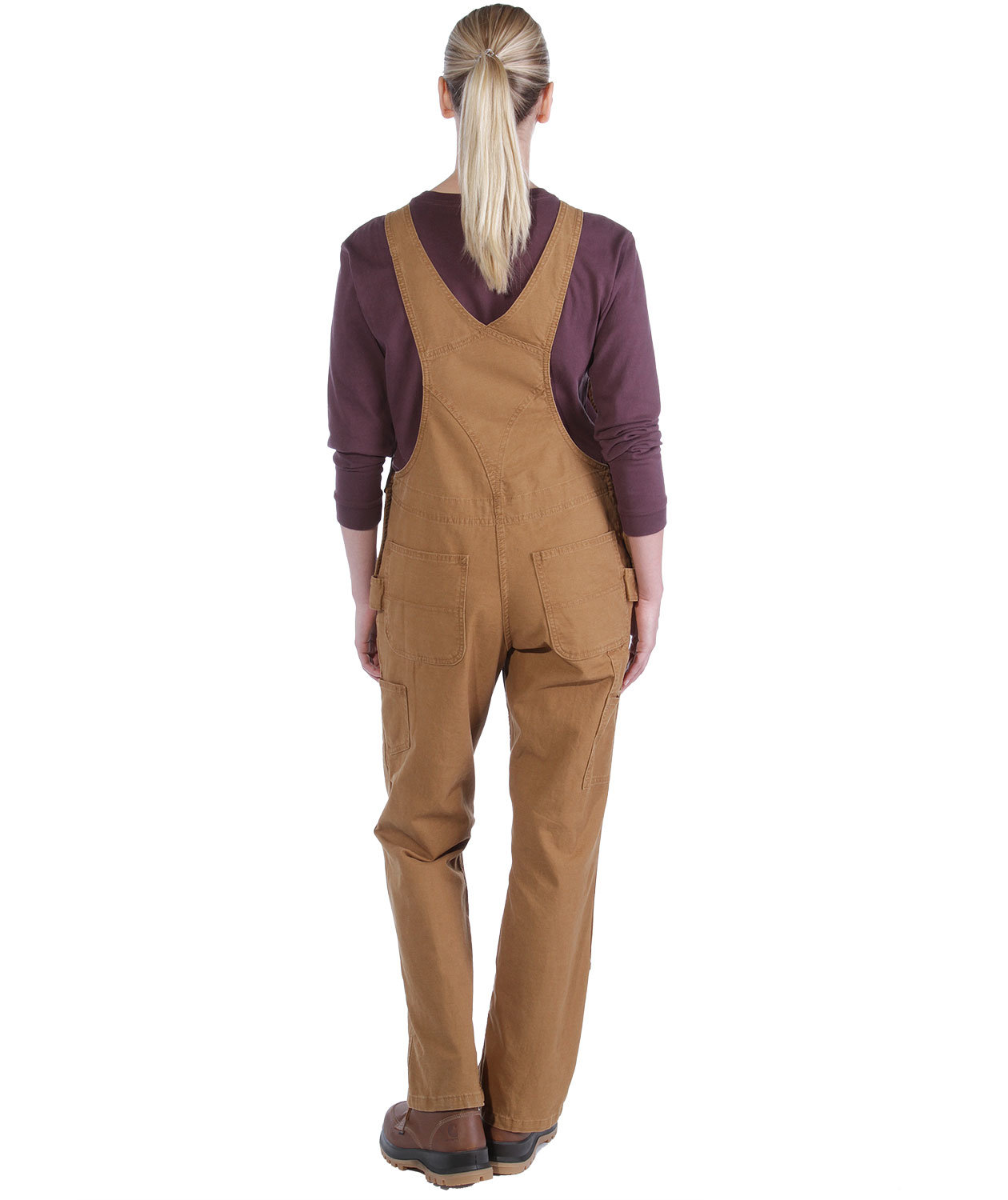 Carhartt Double Front BIB dameoverall, Brun, large image number 2