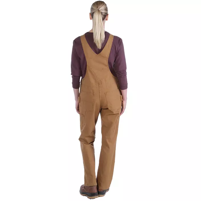 Carhartt Double Front BIB dameoverall, Brun, large image number 2
