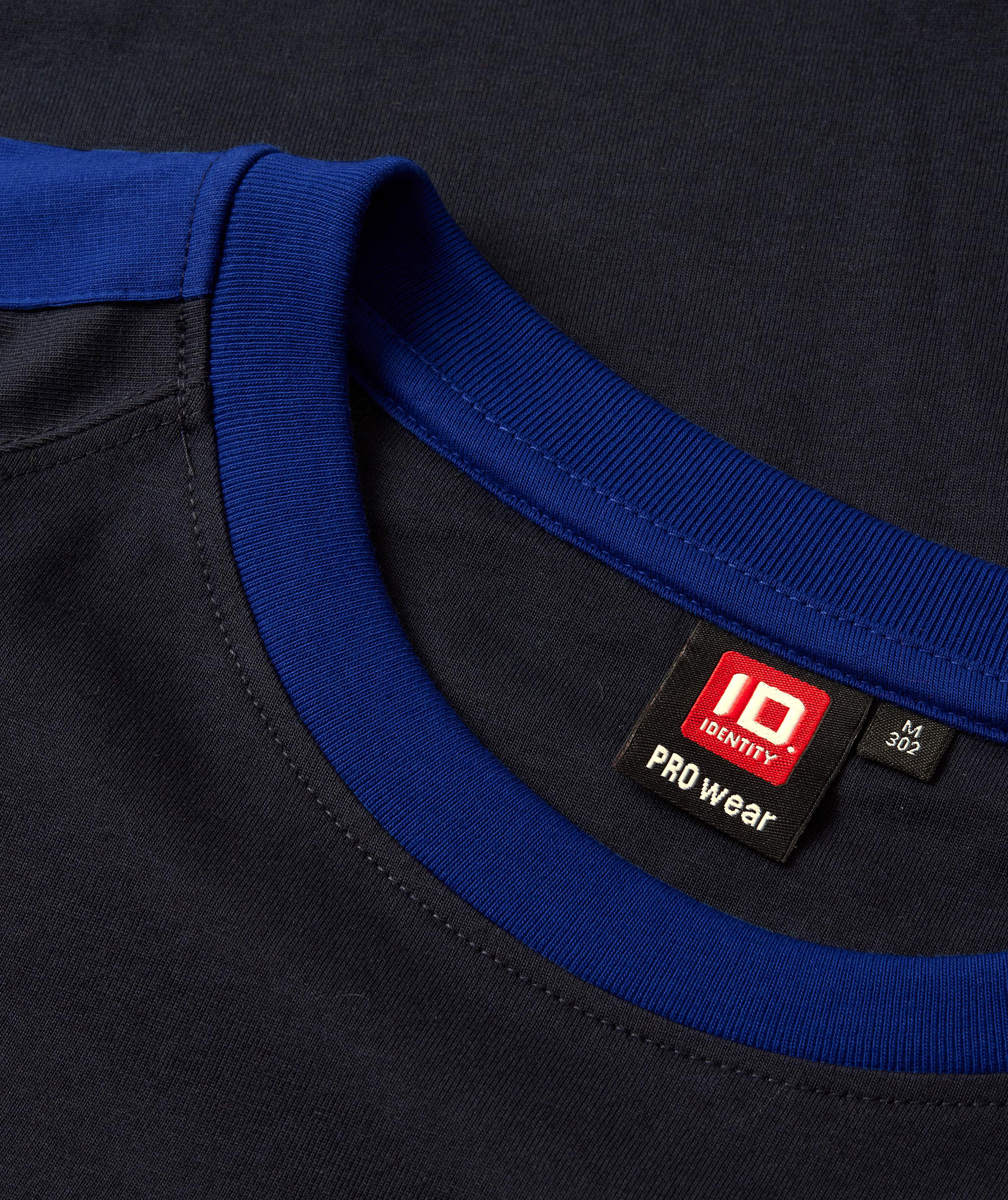 ID Pro Wear kontrast T-shirt, Marinbl&aring;, large image number 4