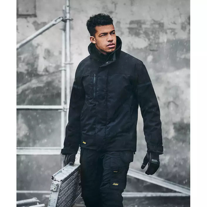 Snickers AllroundWork vinterjakke 1106, Black/Black, large image number 1