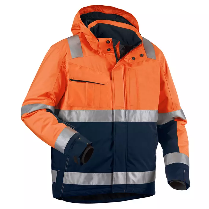 Blåkläder Vinter arbeidsjakke, polyester twill, Oransje/Marine, large image number 0