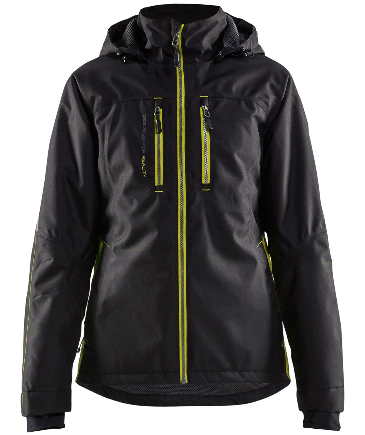 Bl&aring;kl&auml;der Unite letforet dame vinterjakke, Sort/Gul, large image number 0