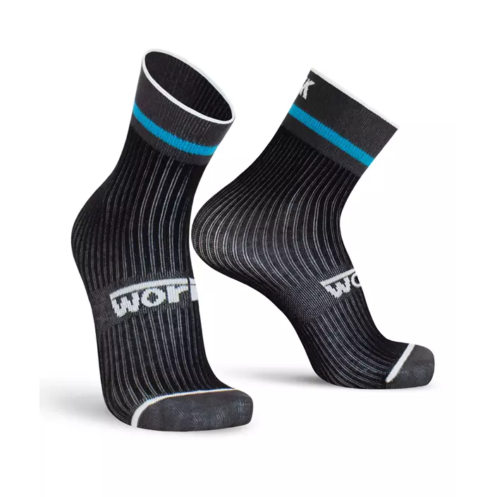 Worik Summer Days 3-pack korte sokker, assorterte farger, Black, Black, large image number 1