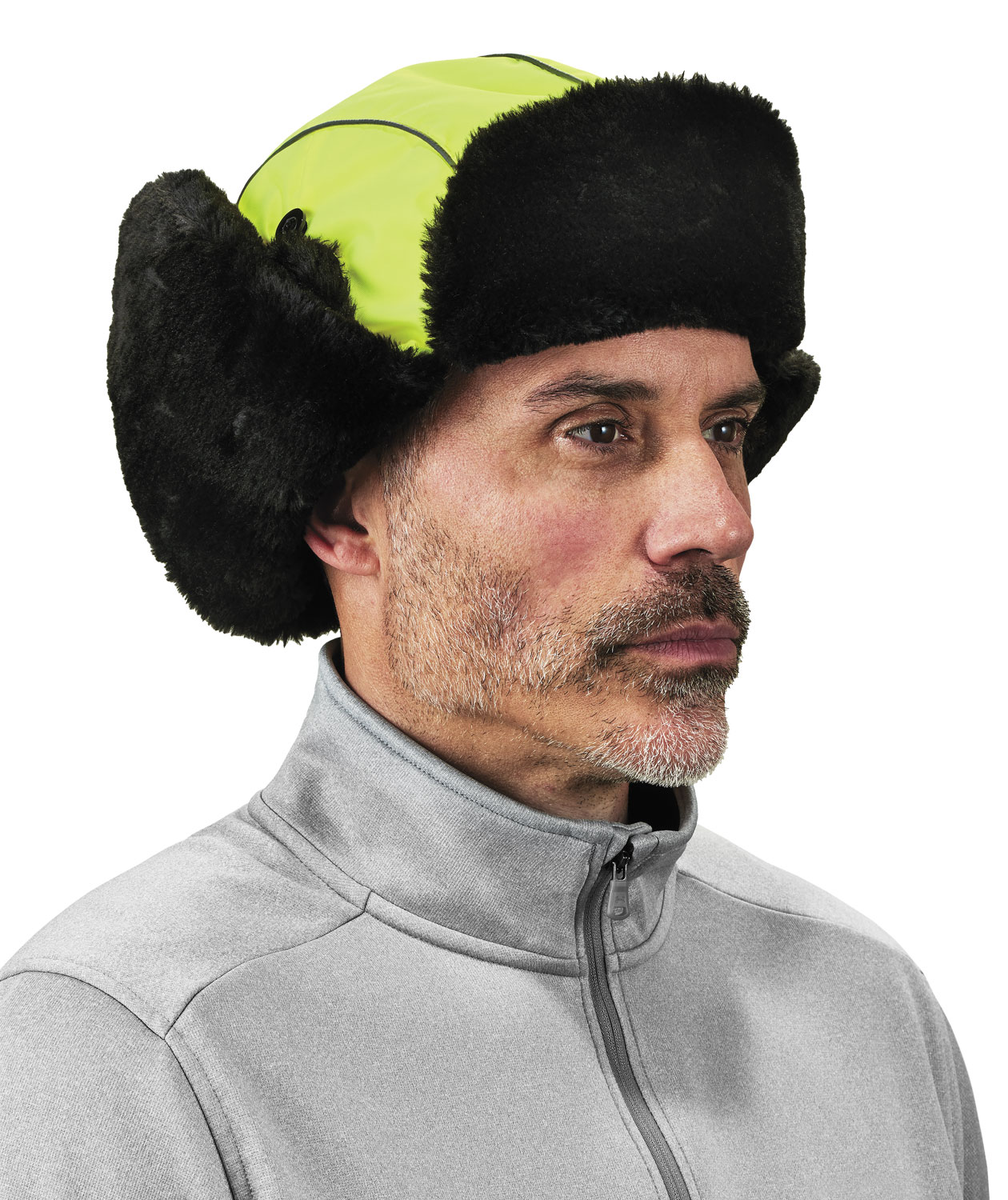 Ergodyne 6802 Classic Trapper hat, Lime