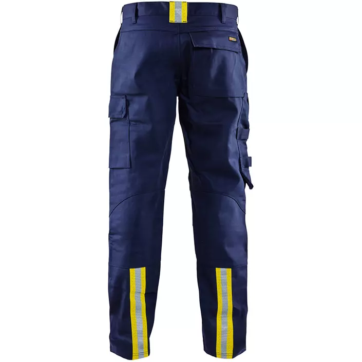 Blåkläder Anti-Flame welding trousers, Marine/Hi-Vis yellow, large image number 1