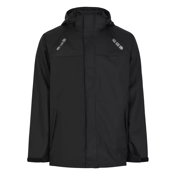 Lyngsøe PU rain jacket, Black, large image number 0