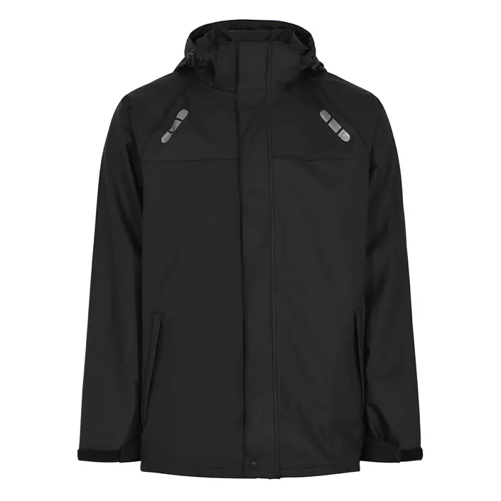 Lyngsøe PU rain jacket, Black, large image number 0