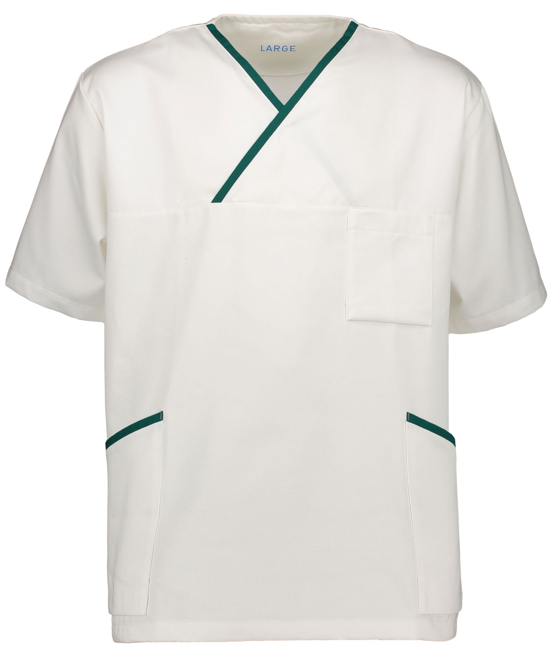 Borch Textile Comfortec 5833 smock, White/Emerald