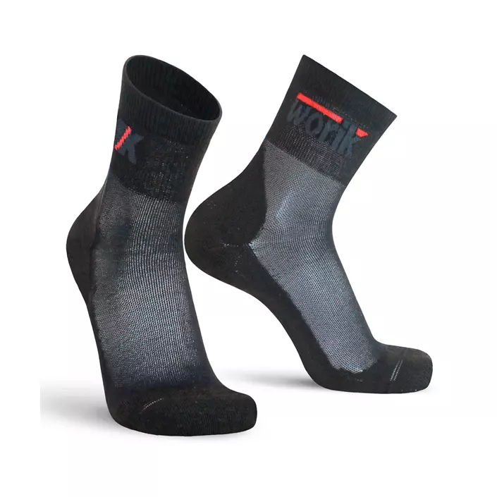 Worik Duathlon short socks, Black, large image number 0