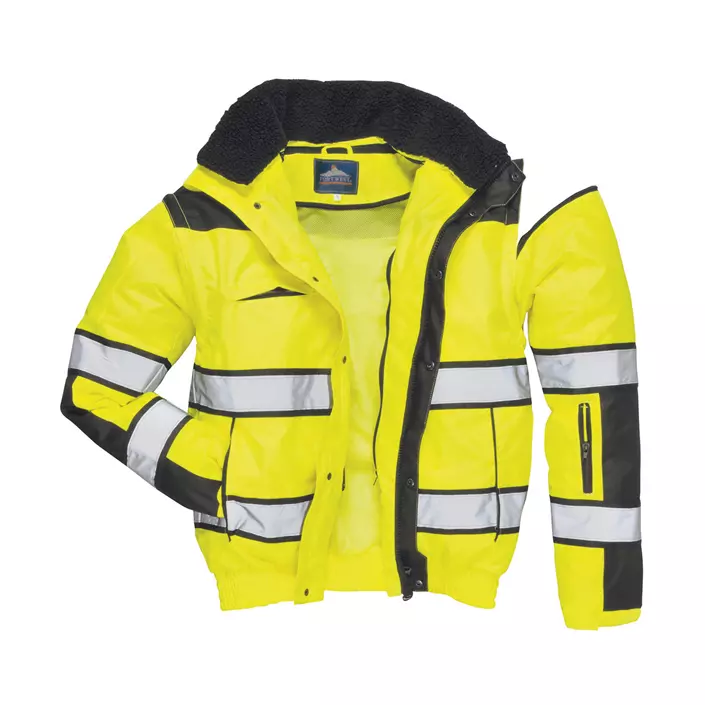 Portwest 3-i-1 pilotjacka, Gul/Svart, large image number 3