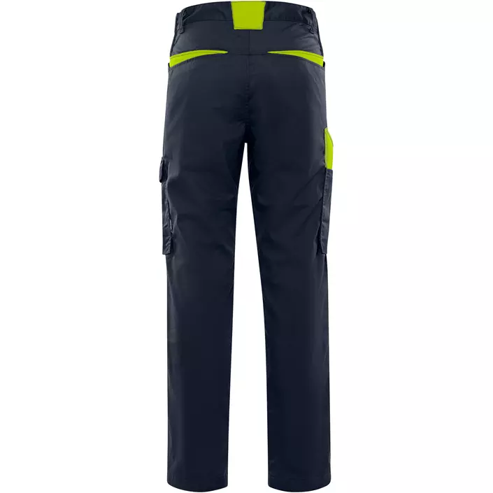 Fristads Diensthose 2930 GWM, Dunkel Marine/Hi-Vis Gelb, large image number 2