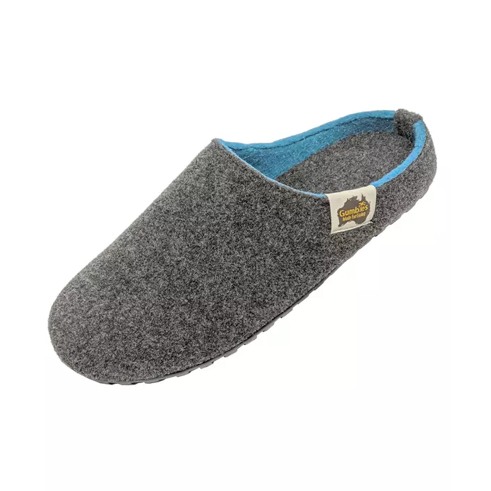 Gumbies Outback Slipper hjemmesko, Charcoal/Turquoise, large image number 0