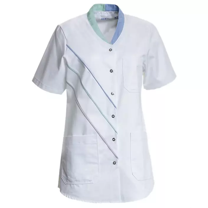 Nybo Workwear Feel Free women's tunic, White/light blue/light green/light grey, large image number 0