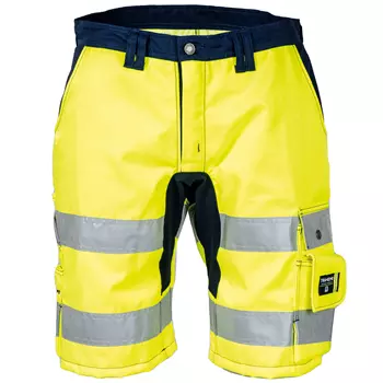 Tranemo Vision HV work shorts, Hi-Vis yellow/marine
