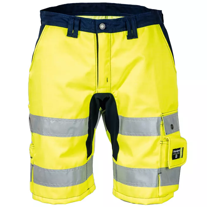 Tranemo Vision HV work shorts, Hi-Vis yellow/marine, large image number 0
