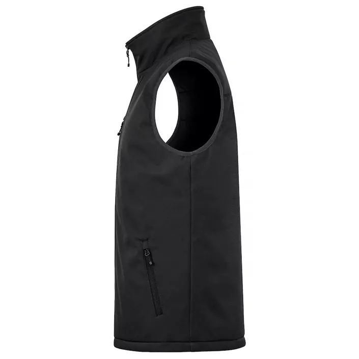 Clique lined softshell vest, Black, large image number 3