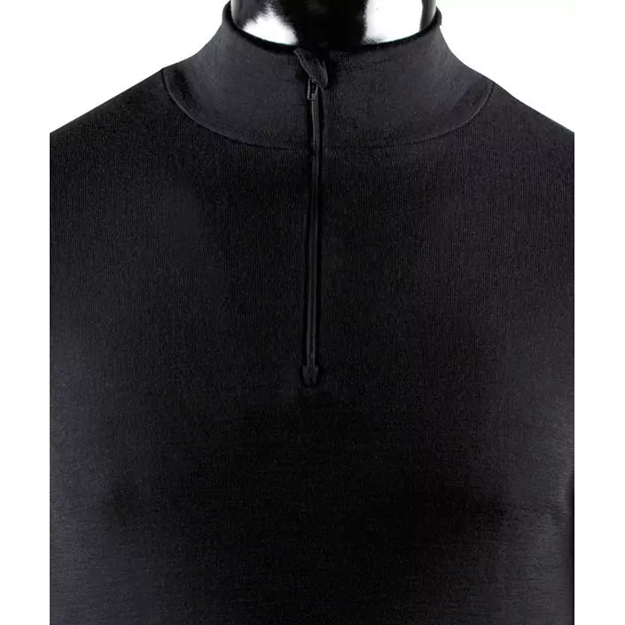 Klazig baselayer sweater with merino wool, Black, large image number 1