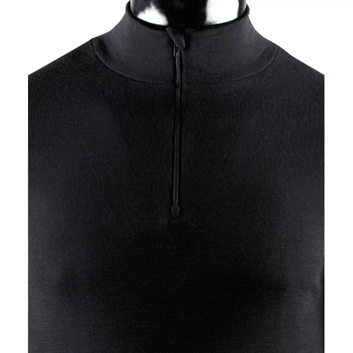 Klazig baselayer sweater with merino wool, Black, large image number 1