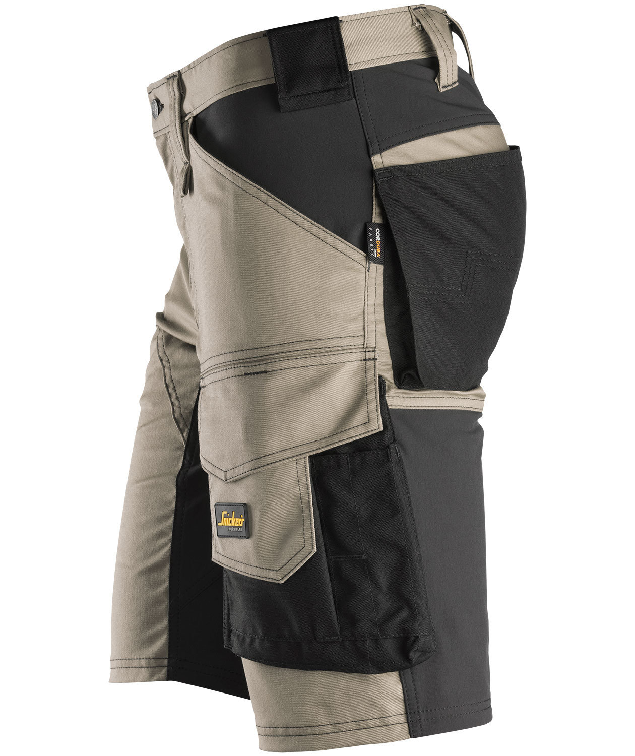 Snickers AllroundWork arbetsshorts 6143, Khaki/Svart, large image number 2
