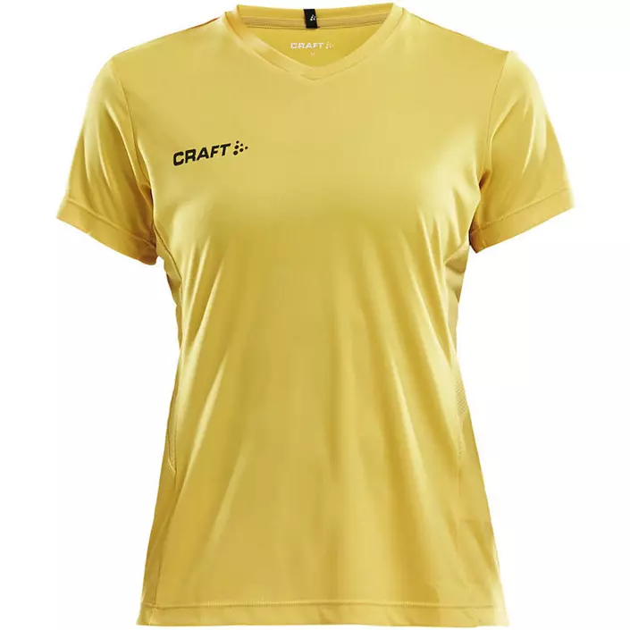 Craft Squad Jersey Solid dame T-skjorte, Gul, large image number 0