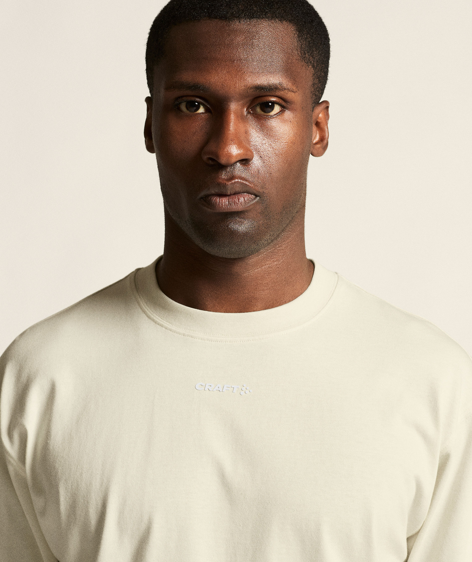 Craft Frequent Heavy lang&aelig;rmet T-shirt, Tofu, large image number 3