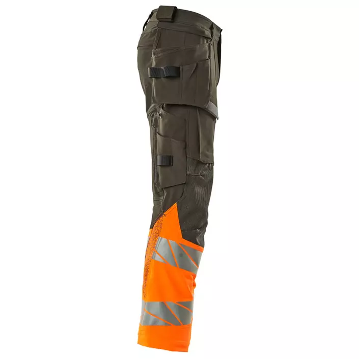 Mascot Accelerate Safe craftsman trousers Full stretch, Dark anthracite/Hi-vis orange, large image number 2