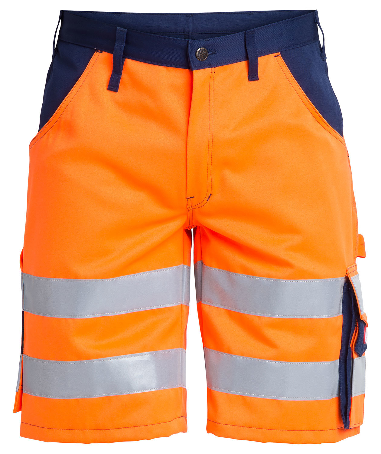 Engel work shorts, Hi-vis Orange/Marine