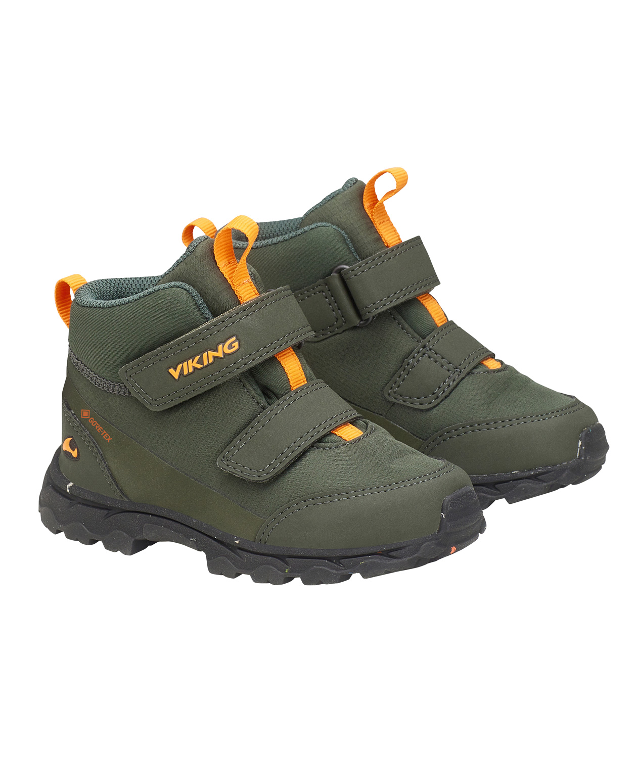 Viking Ask Mid F GTX boots for kids, Huntinggreen/Orange, large image number 2