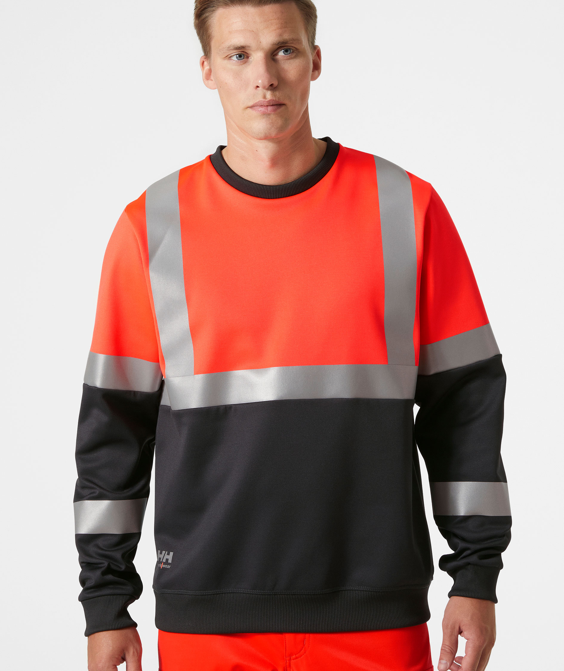 Helly Hansen Addvis sweatshirt, Hi-Vis Red/Ebony, large image number 1