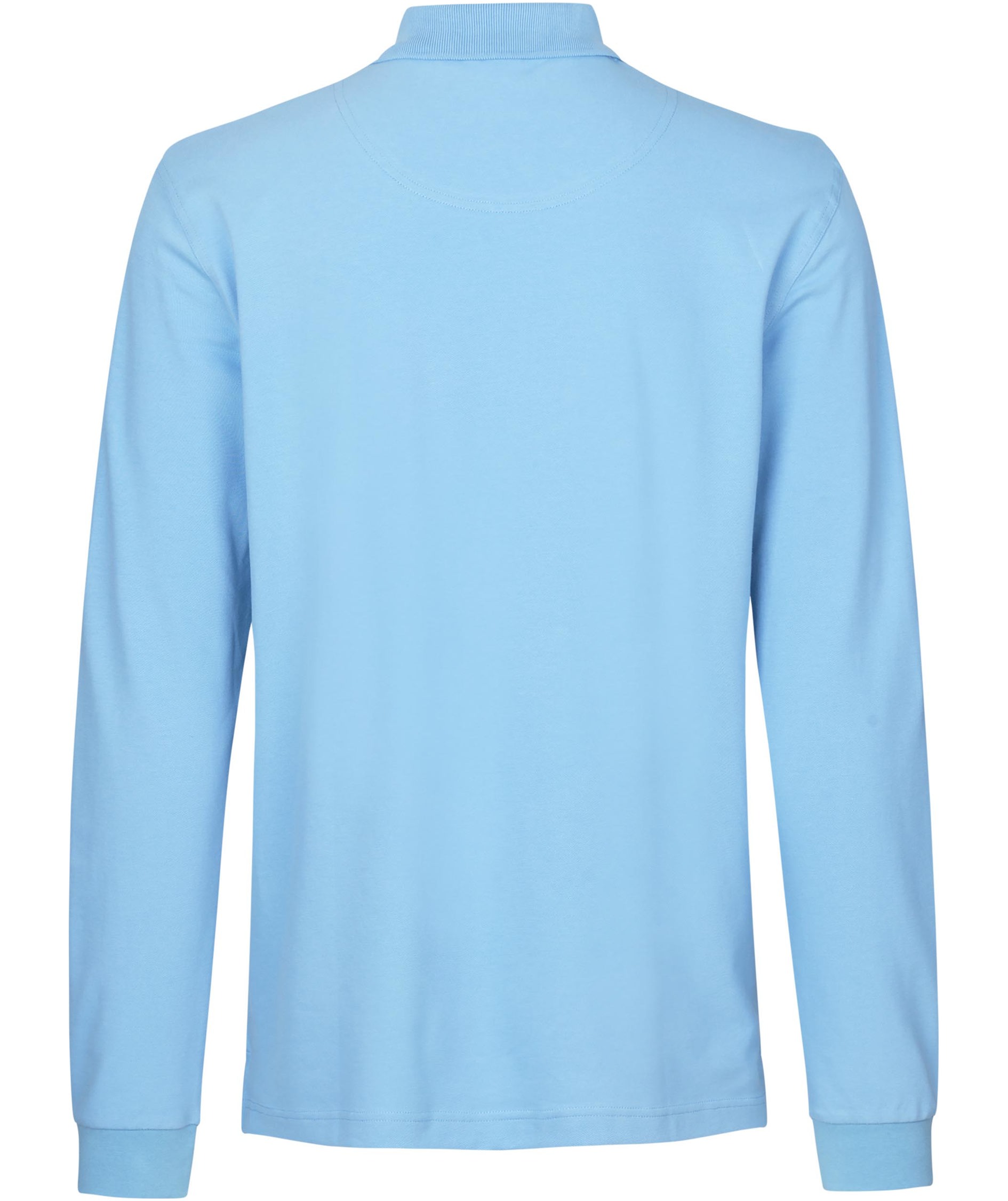 ID long-sleeved polo shirt with stretch, Light Blue