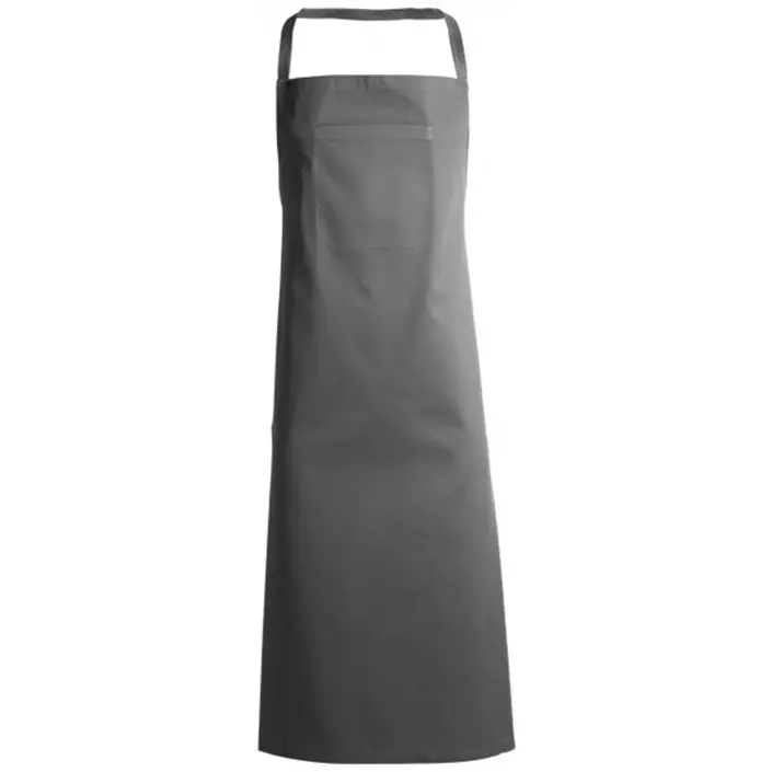 Kentaur bib apron with pocket, Graphite, Graphite, large image number 0
