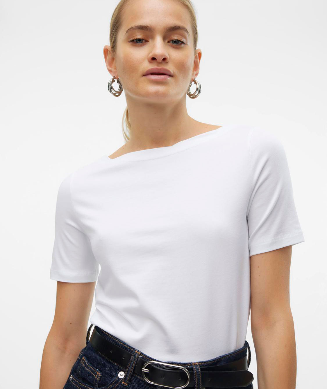 Vero Moda VMPANDA MODAL Damen T-Shirt, Bright White, Bright White, large image number 4